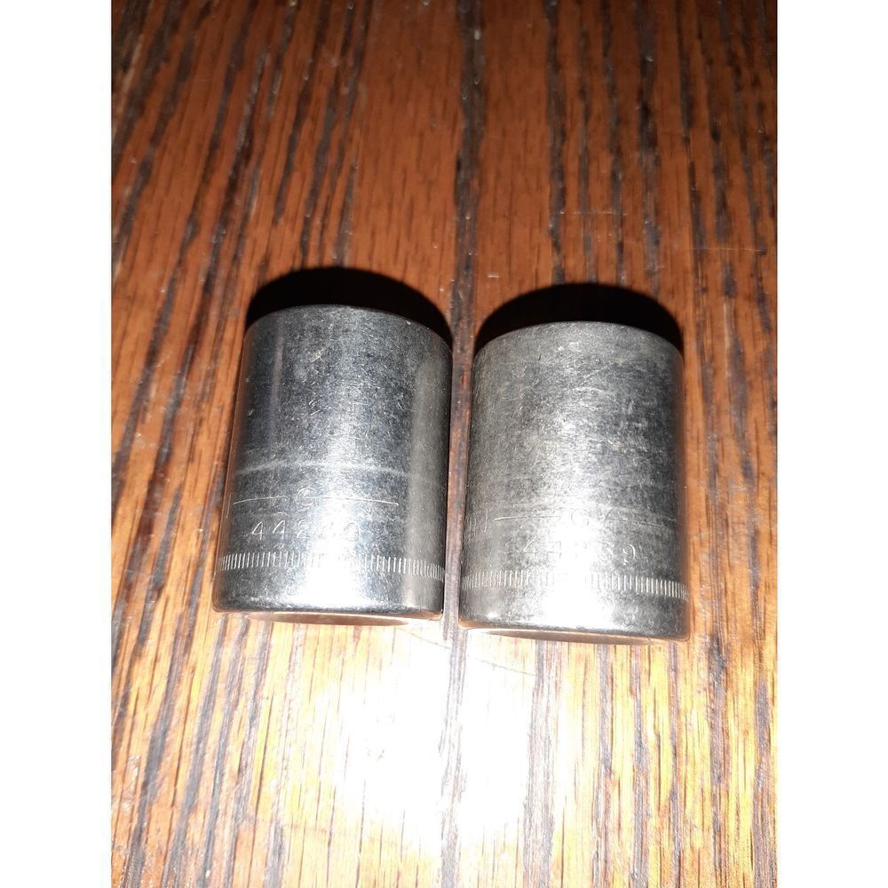 Lot 2 Vintage Craftsman Sears 22MM 12 Point 1/2" Drive Sockets Made in USA